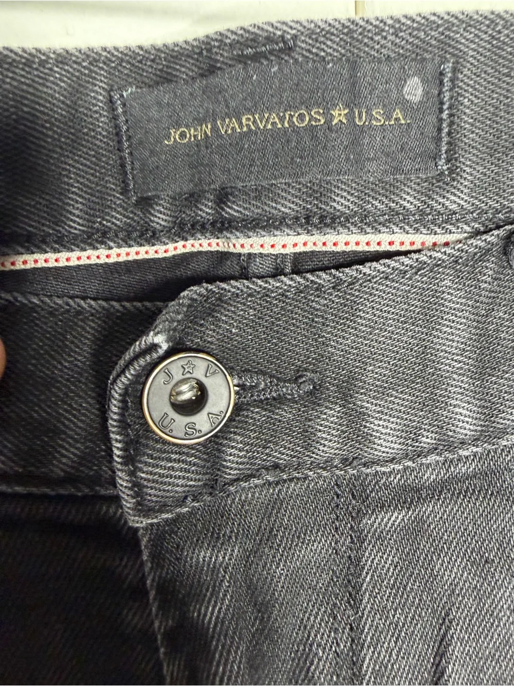 John Varvatos Jeans Men 32x28 Black Bowery Slim Fit 5-Pocket